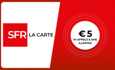 SFR LA CARTE FR €5 - 1H APPELS & SMS ILLIMITES